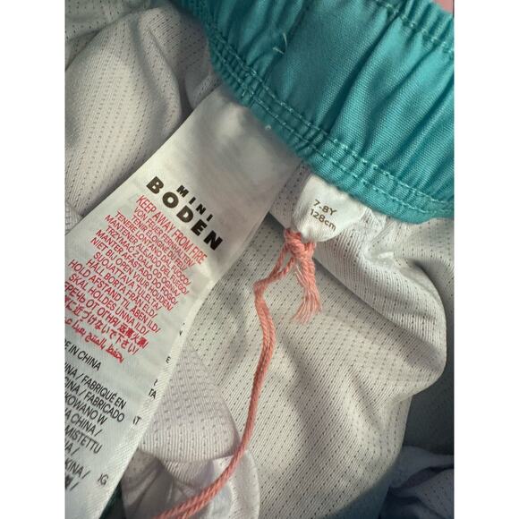 MINI BODEN Kids' Print Swim Trunks In Green Puppy Scooter Sz 7/8 NWT - Picture 7 of 11